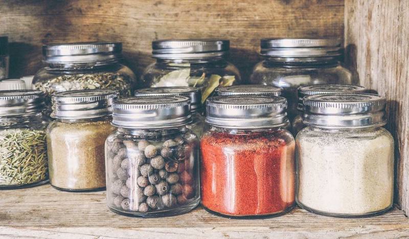 spice rack organized jars pantry